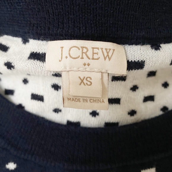 WOMEN'S J.Crew Navy White Sweater - Picture 5 of 5